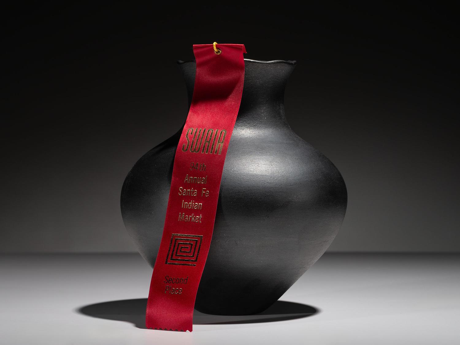Award Winning Micaceous Pottery Water Jar