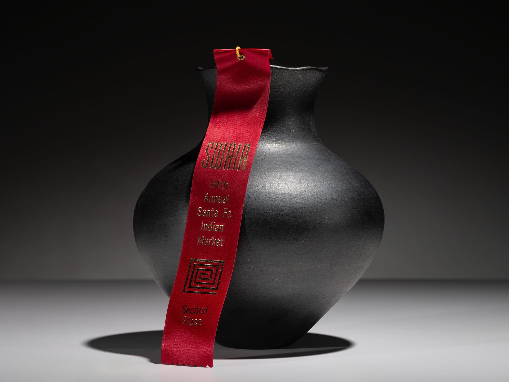 Award Winning Micaceous Pottery Water Jar