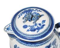Two Chinese Export Porcelain Blue Fizthugh Cider or Punch Jugs