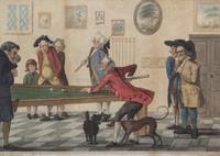 Henry Edward BUNBURY, after Image 10 3/8 x 14 1/2 inches. — Billiards, 1780 - Billiards, 1781