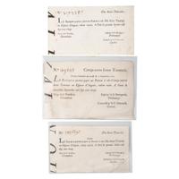 [COLONIAL CURRENCY - LOUISIANA]. A group of 3 Banque Royale, John Law notes, 1720.