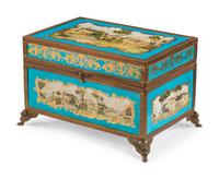 A Sèvres Style Metal Mounted Porcelain Box