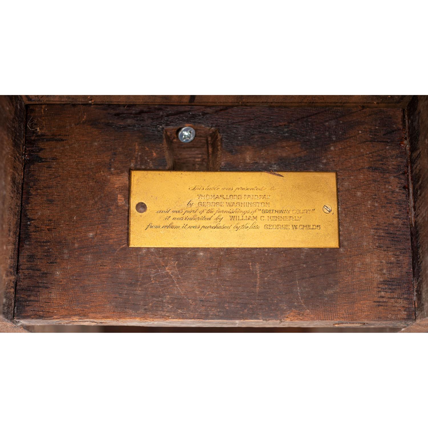 The Washington-Fairfax George III Mahogany Drop Leaf Table