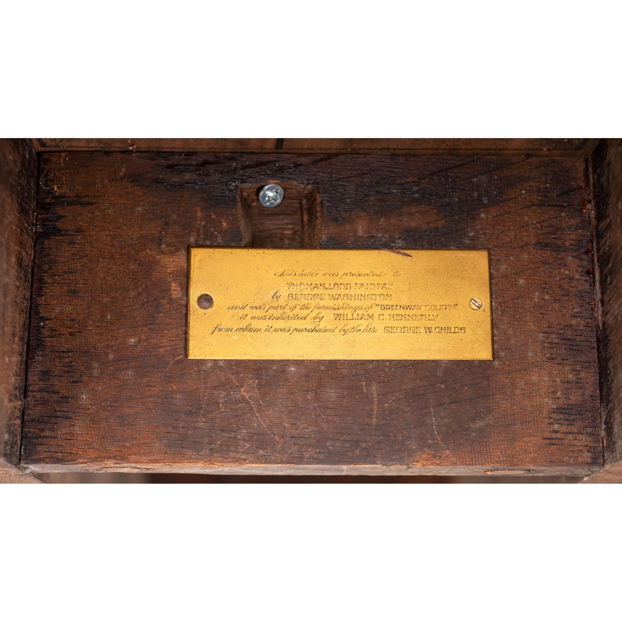 The Washington-Fairfax George III Mahogany Drop Leaf Table