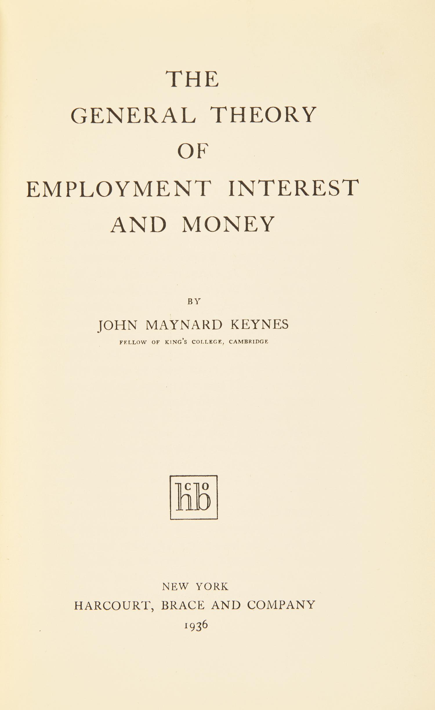 [Economics] Keynes, John Maynard. The General Theory of Employment Interest and Money