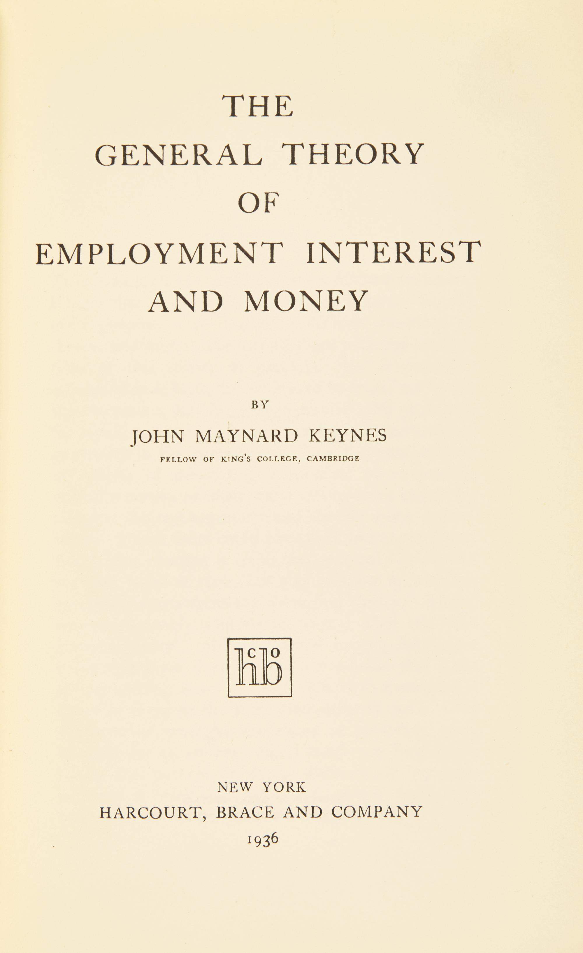 [Economics] Keynes, John Maynard. The General Theory of Employment Interest and Money