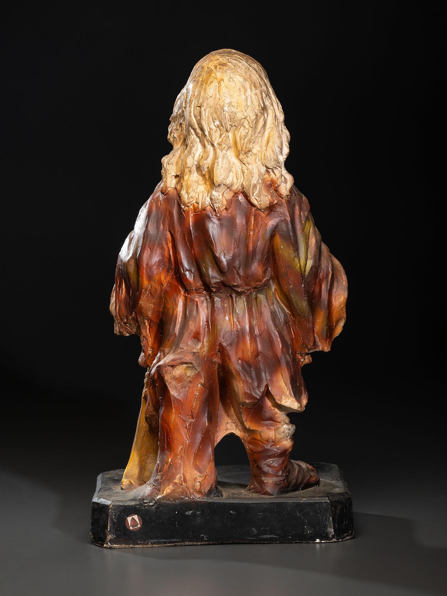 An 'Old Catskill' Apple Brandy Painted Chalkware Countertop Advertising Figure