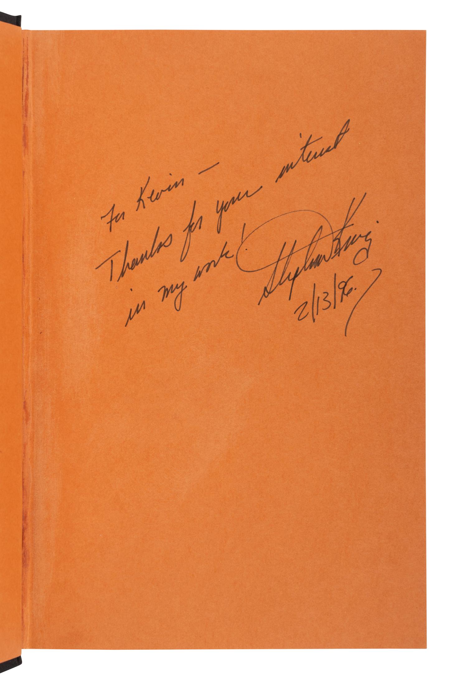 KING, Stephen (b. 1947). A group of 16 FIRST EDITION works, many SIGNED, comprising: