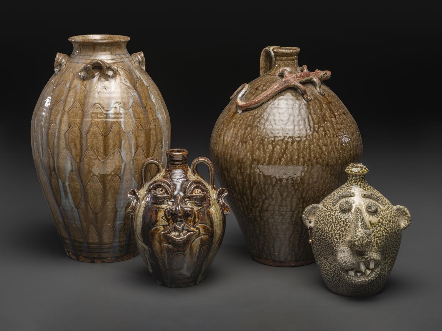 Four Southern Stoneware Jugs