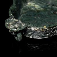 Two Chinese Jade Washers, 19th-20th Century 晚清-民國 青玉、碧玉洗各一