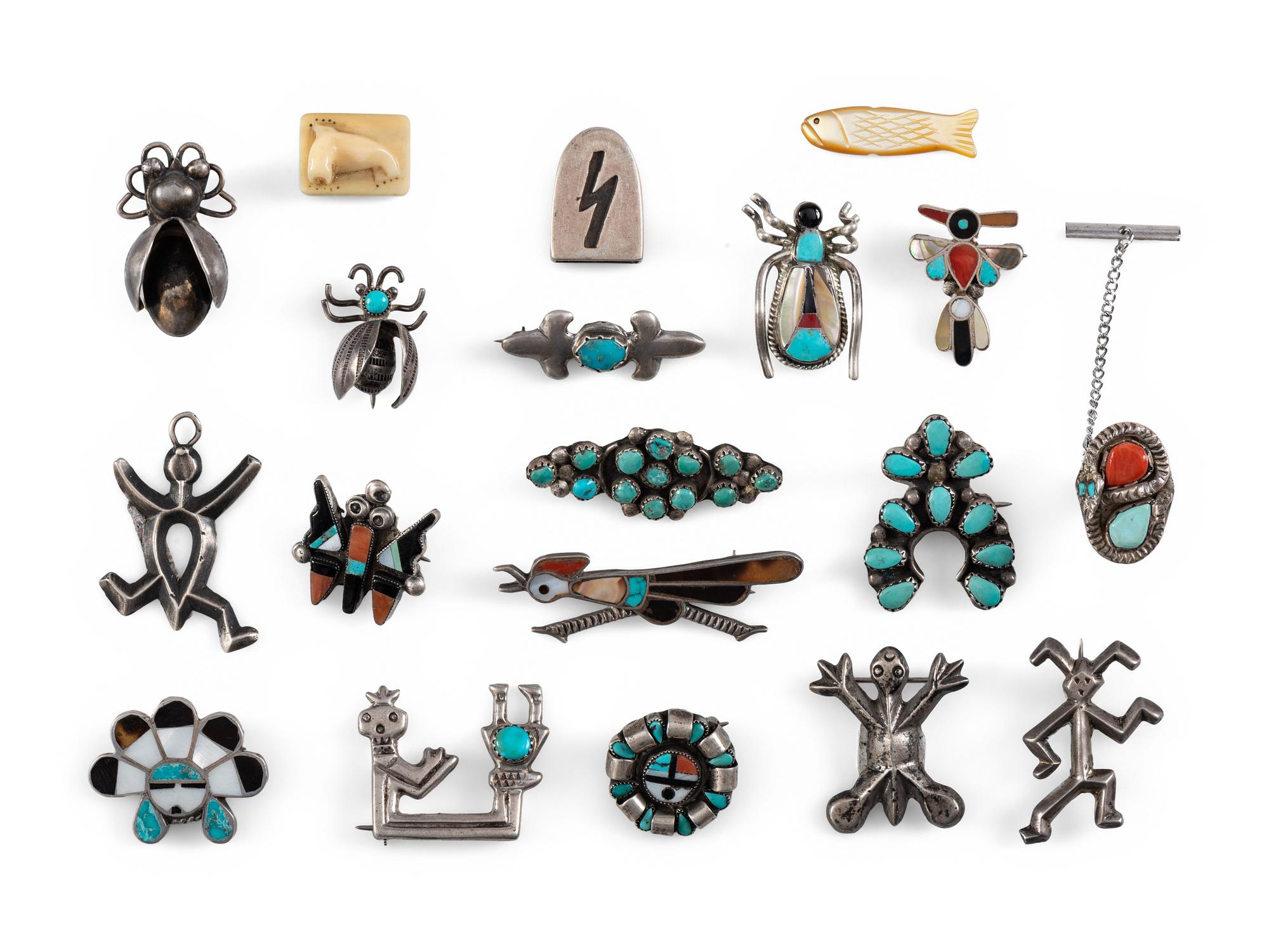 Navajo and Zuni Pins, PLUS