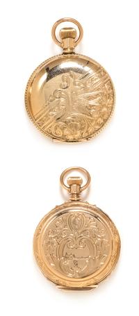 A Collection of Gold Filled Hunter Case Pocket Watches, Elgin and American Waltham, Circa 1898 and 1889, 52.50 dwts.