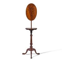 A Queen Anne Carved Mahogany Fire Screen
