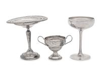 A Group of Three American Weighted Silver Articles