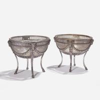 A pair of Victorian sterling silver dessert stands One marked Francis Boone Thomas, the other William Henry Jackson, London, 1884