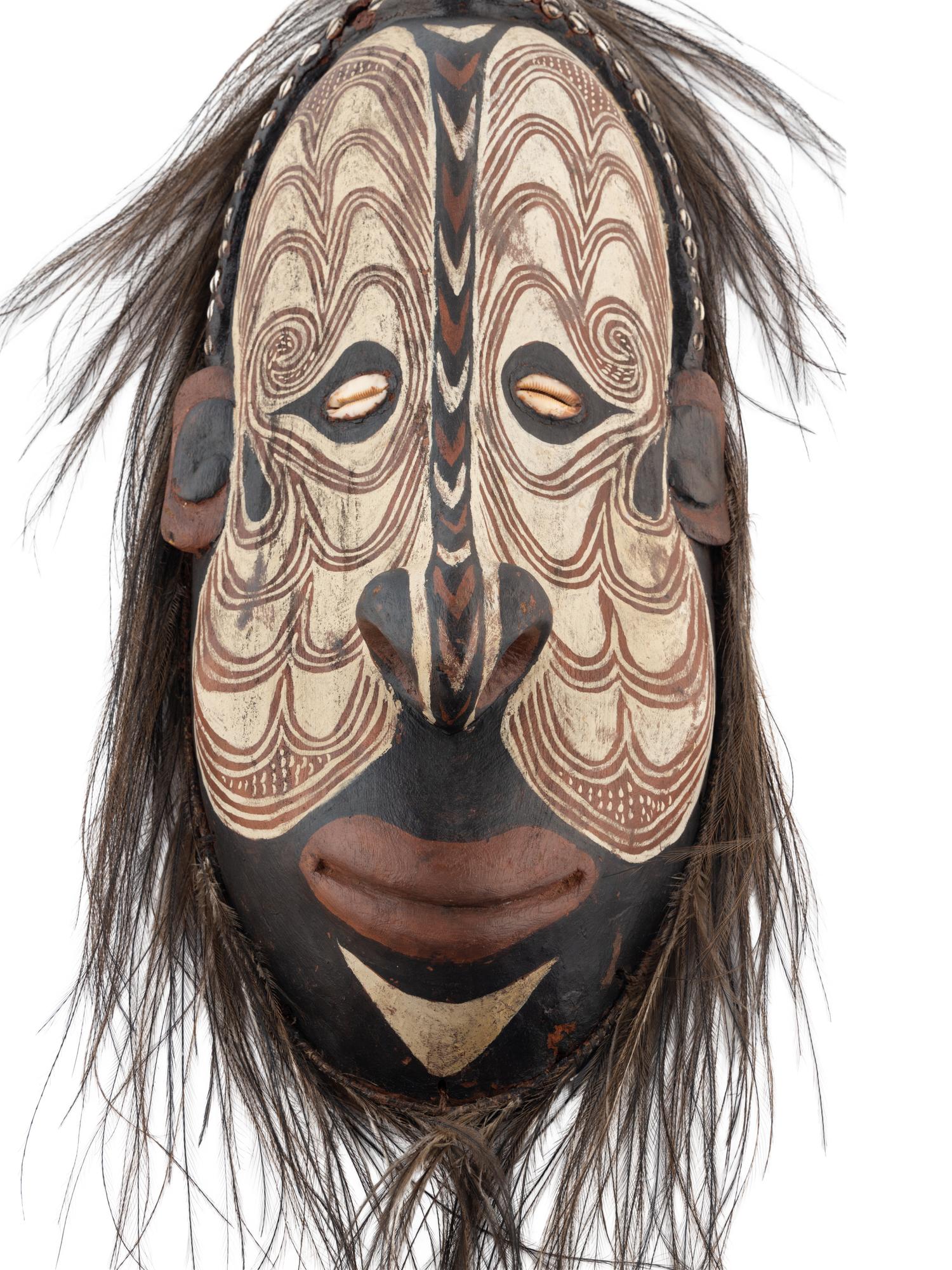 A Papua New Guinea Carved Wood Funeral Mask