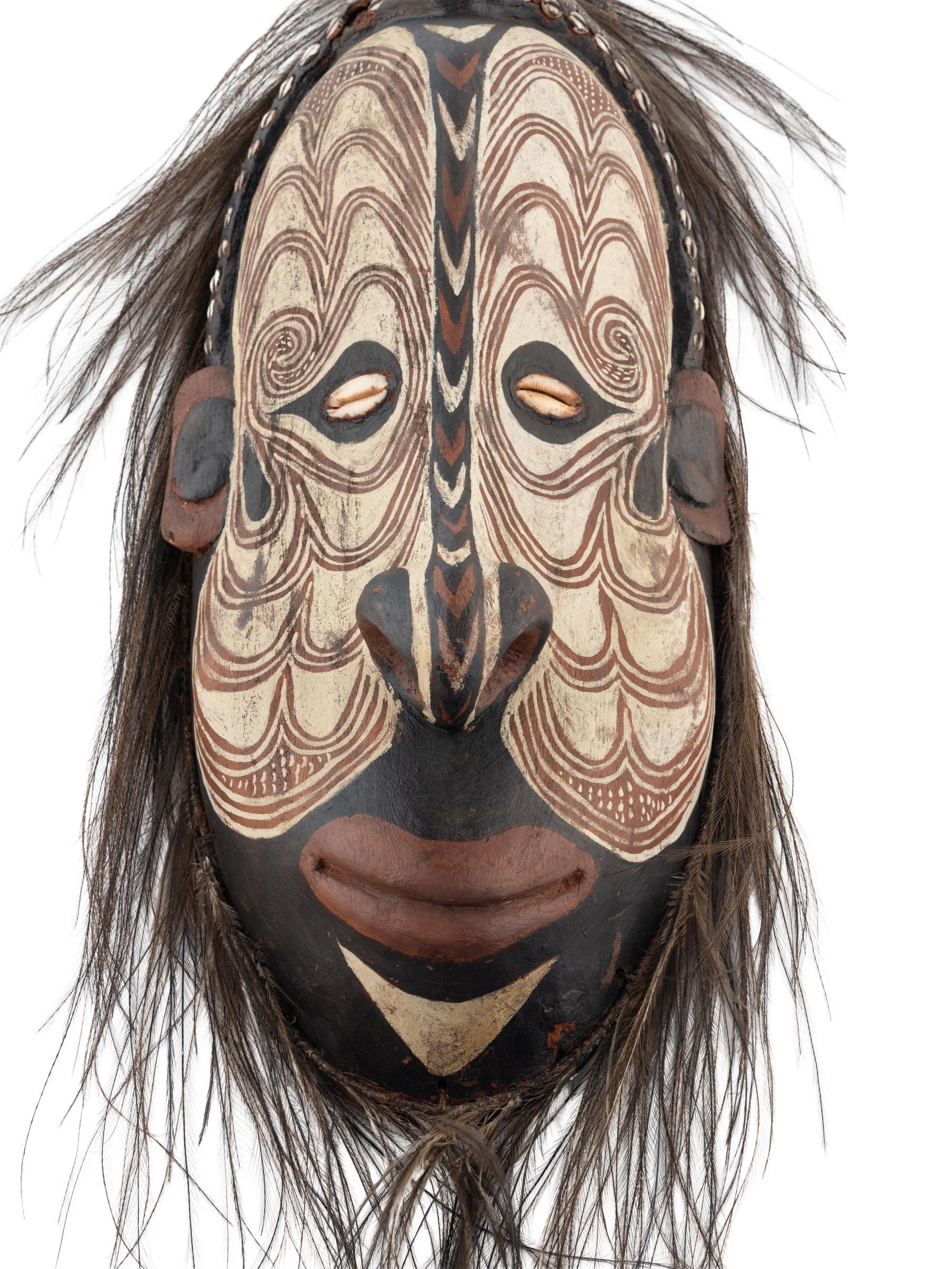 A Papua New Guinea Carved Wood Funeral Mask