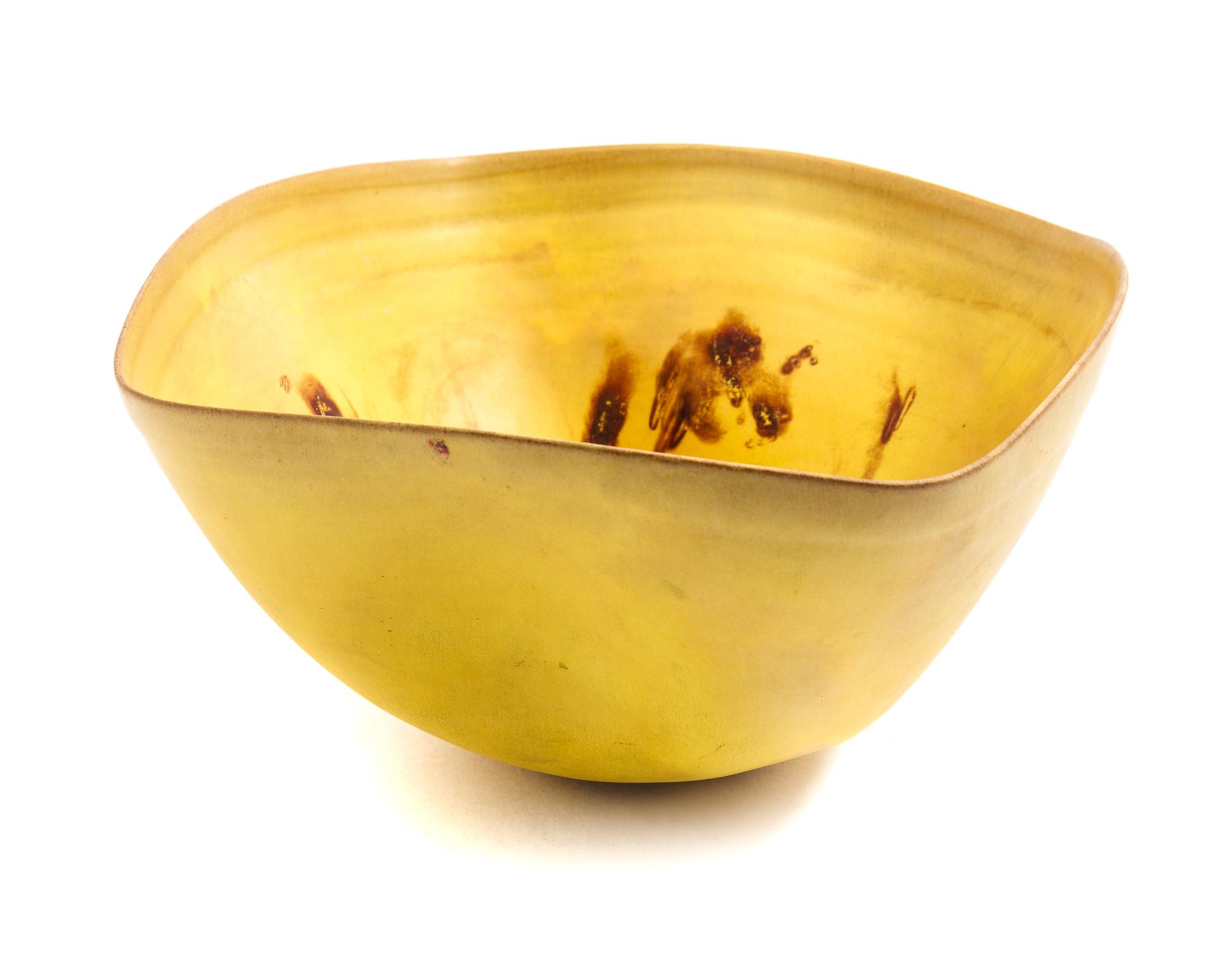 An American Studio Ceramic Bowl, Otto and Gertrude Natzler Width 8 inches.