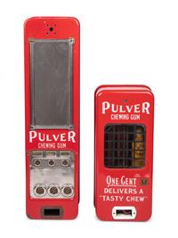 Two Pulver Chewing Gum Vending Machines