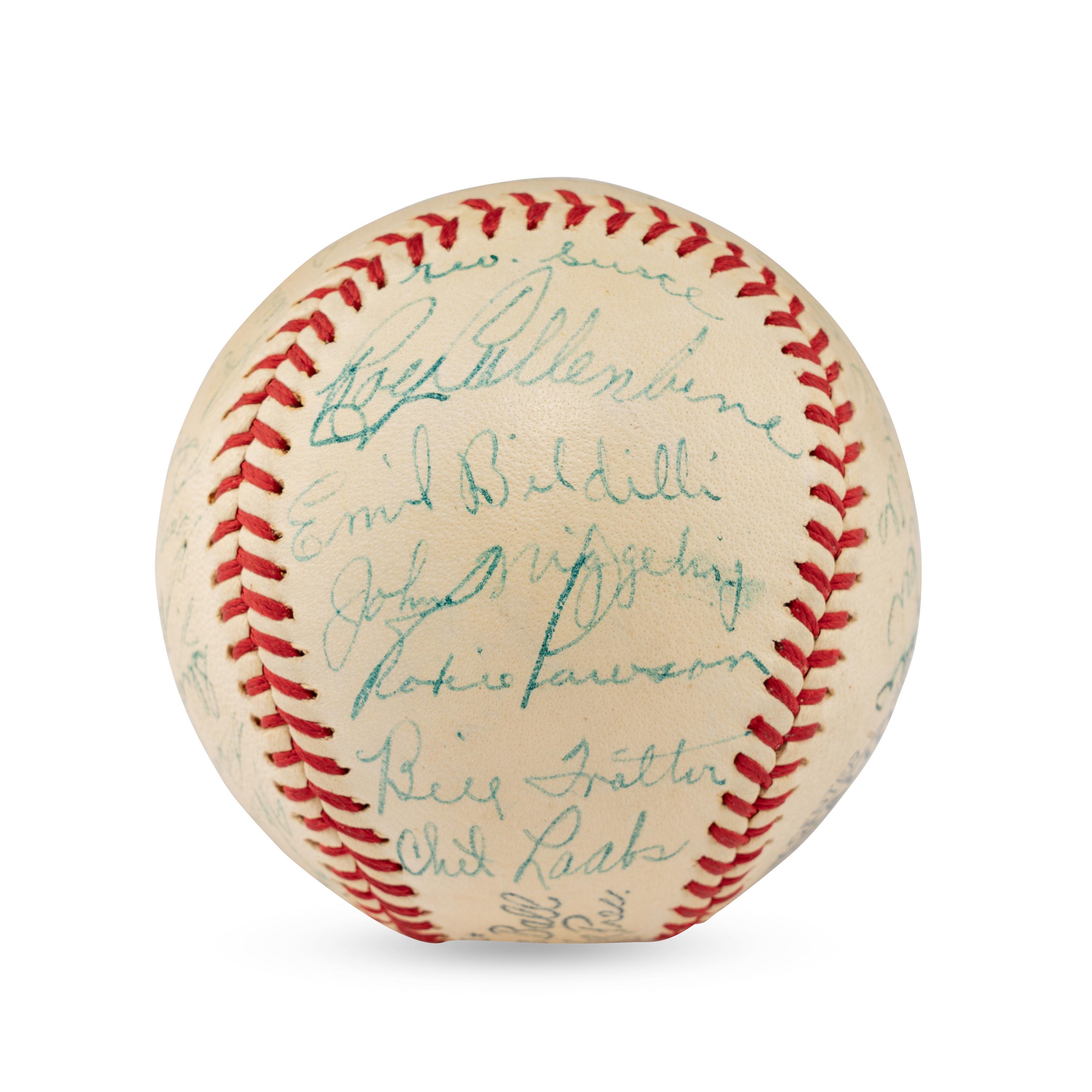 A 1940 St. Louis Browns Team Signed Autograph Baseball