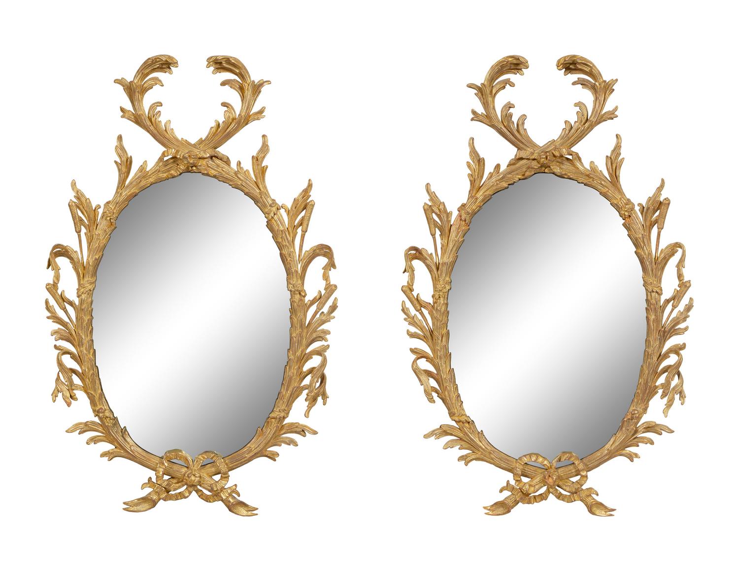 A Pair of George III Giltwood Mirrors