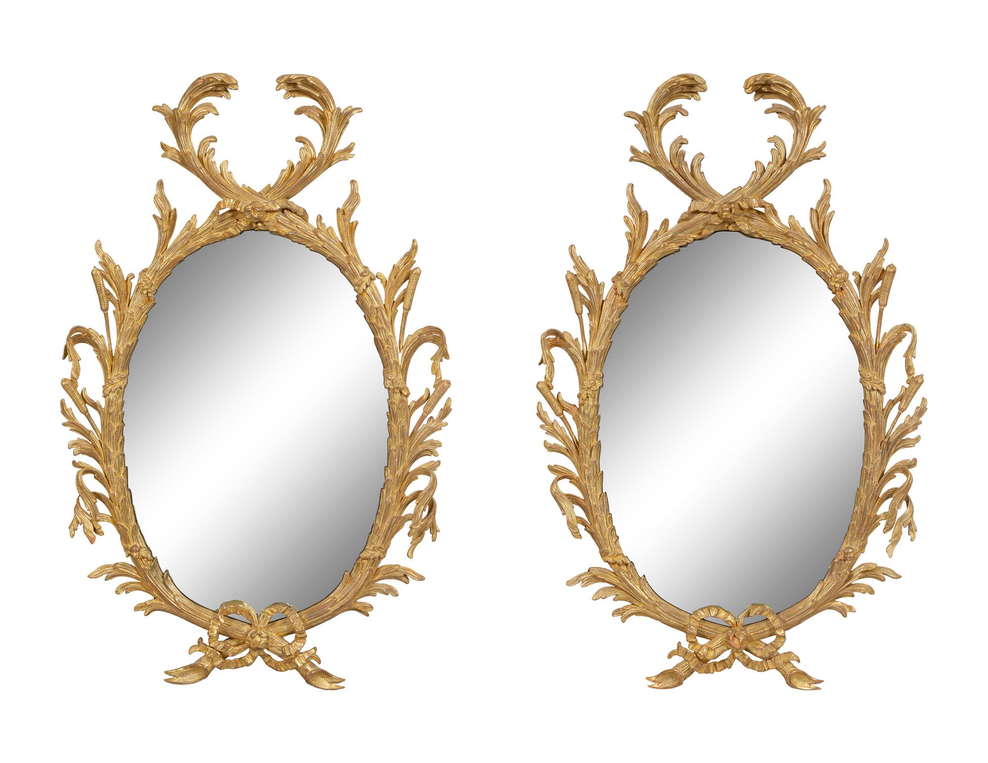 A Pair of George III Giltwood Mirrors