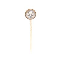 YELLOW GOLD AND ESSEX CRYSTAL STICKPIN