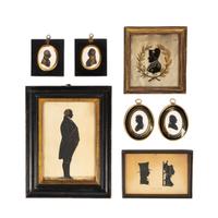 A Group of Framed Portrait Silhouettes