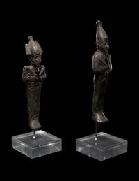 Two Egyptian Bronze Figures of Osiris