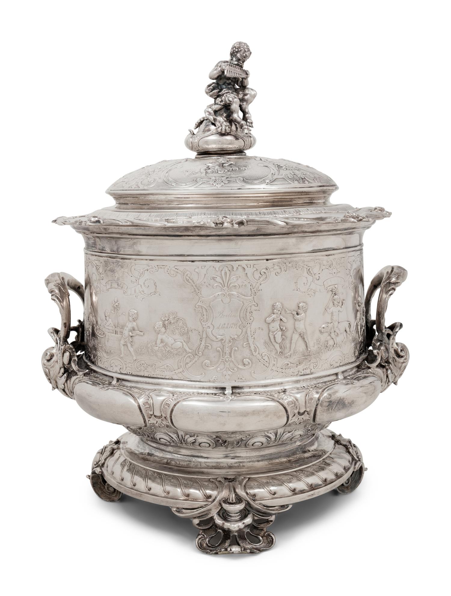 A German Silver-Plate Tureen