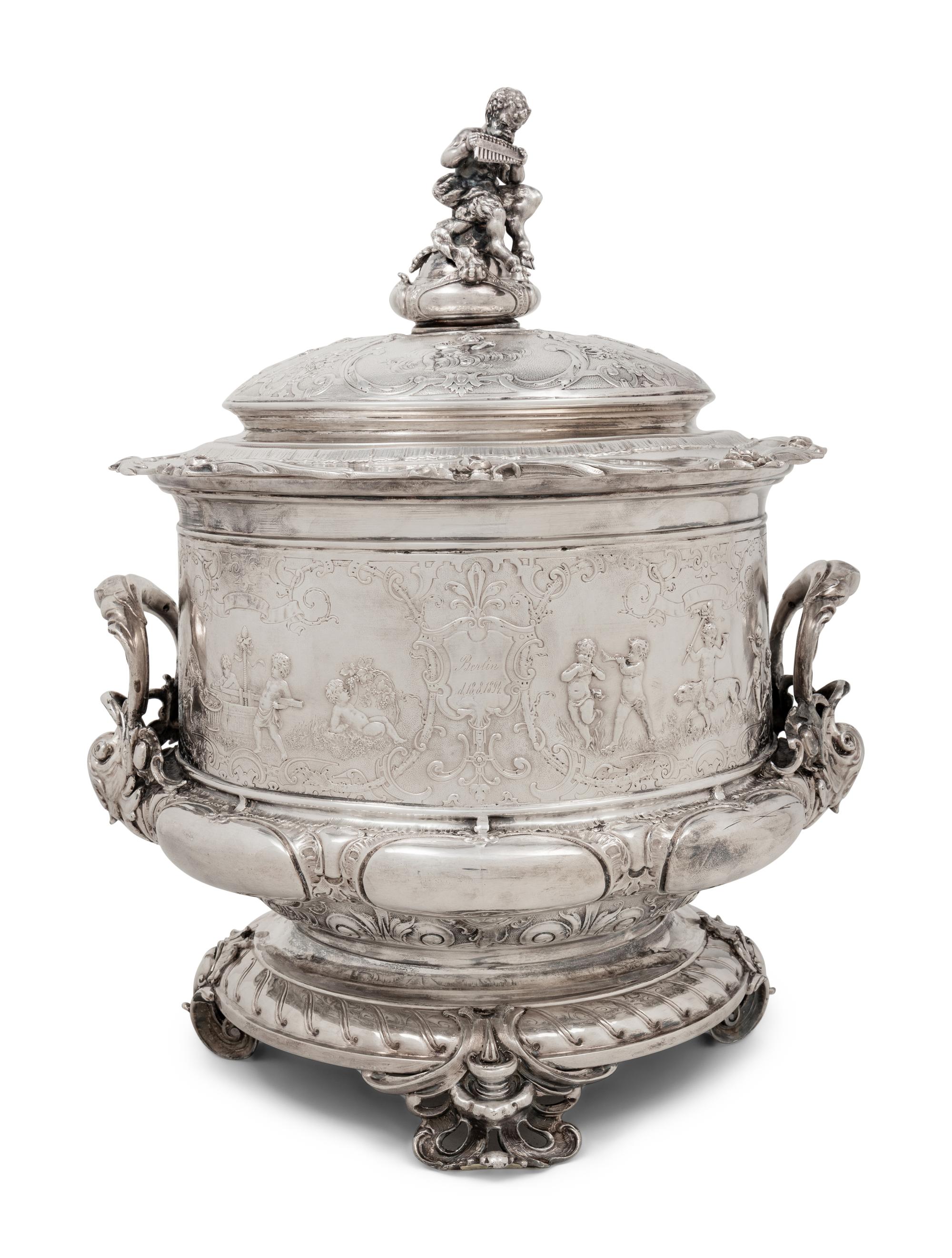A German Silver-Plate Tureen