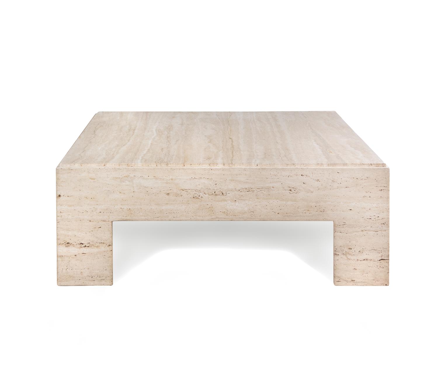 A Travertine Marble Cocktail Table