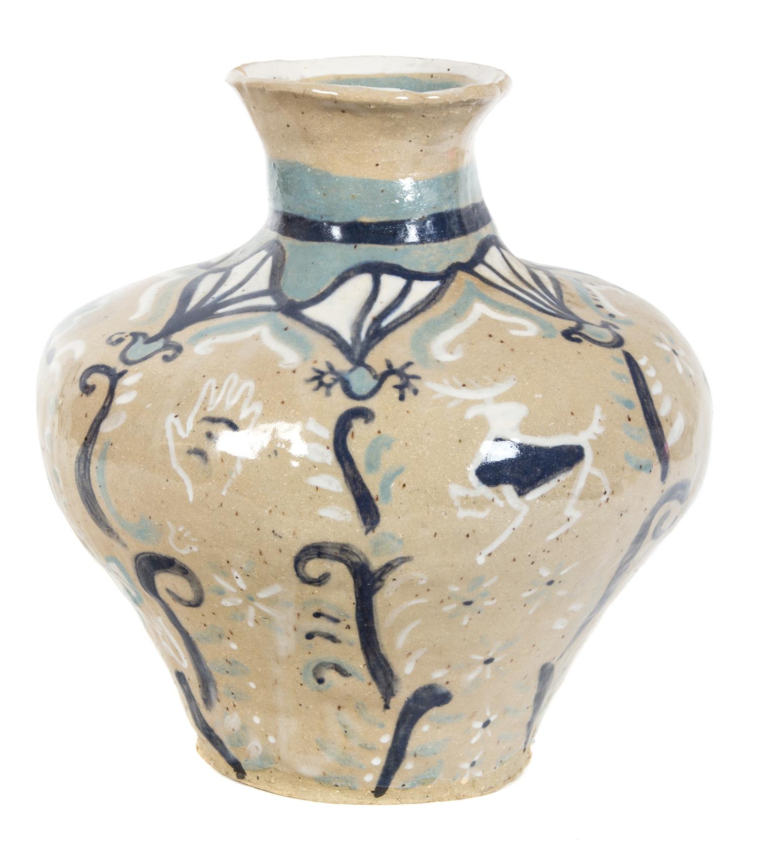 A Studio Ceramic Vase, Madolyn Cervantes Diameter of largest 14 1/4 inches. — 20TH CENTURY