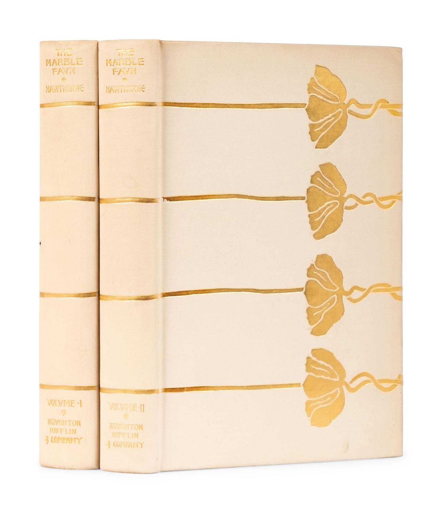 [PUBLISHER'S TRADE BINDING - AMERICAN] -- [WHITMAN, Sarah Wyman, designer]. HAWTHORNE, Nathaniel (1804-1864). The Marble Faun, or The Romance of Monte Beni . Boston & New York: Houghton, Mifflin and Company, the Riverside Press, 1899.