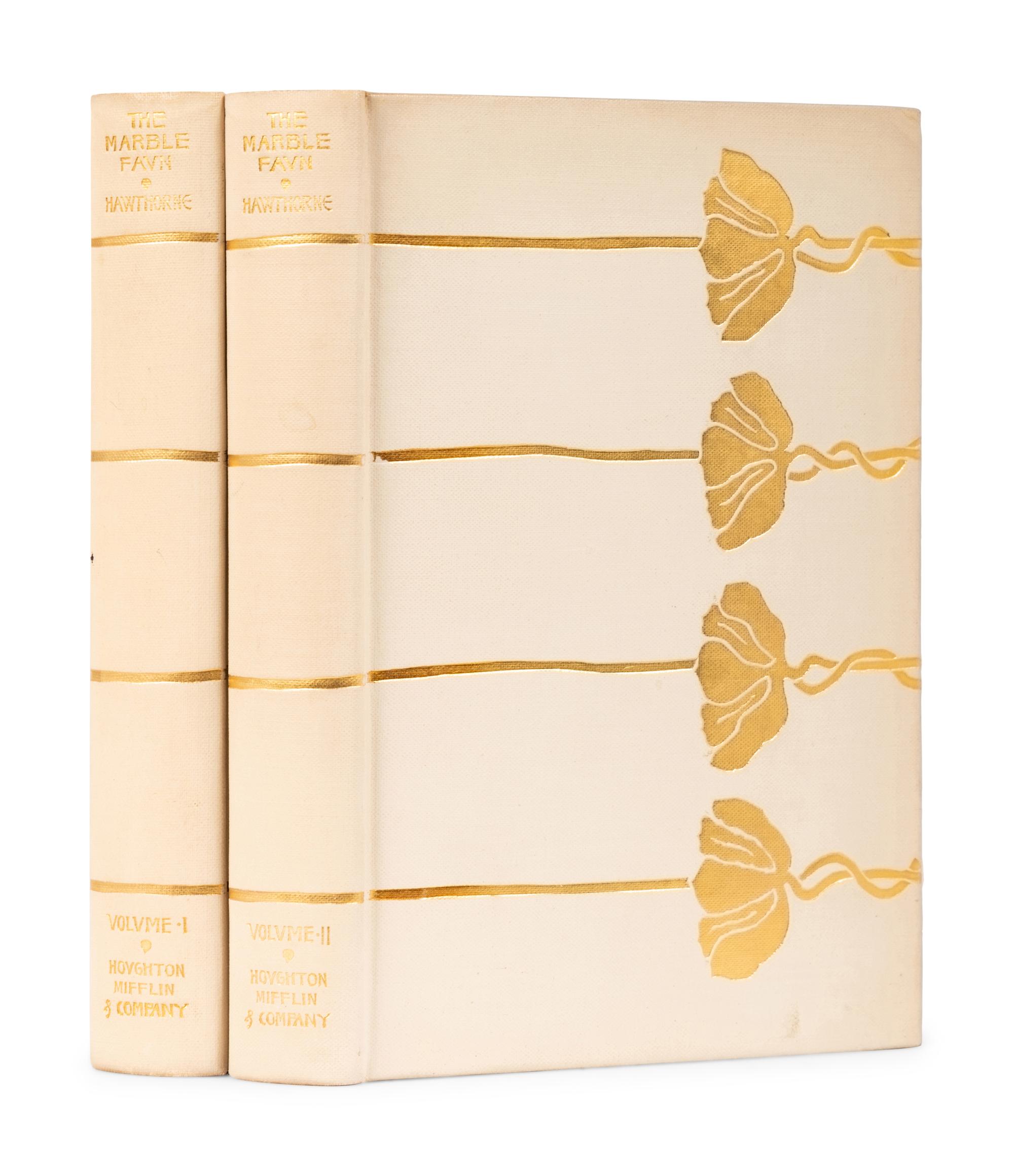 [PUBLISHER'S TRADE BINDING - AMERICAN] -- [WHITMAN, Sarah Wyman, designer]. HAWTHORNE, Nathaniel (1804-1864). The Marble Faun, or The Romance of Monte Beni . Boston & New York: Houghton, Mifflin and Company, the Riverside Press, 1899.