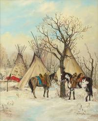 Valentina Wargo, (Russian 1926-2009), Tee Pee Camp