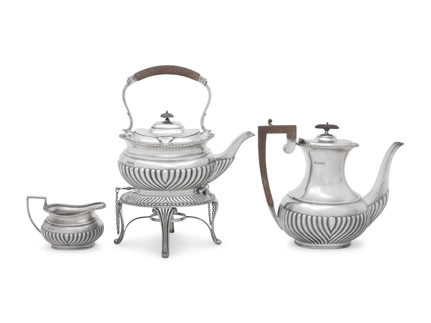 An English Silver Tea and Coffee Service