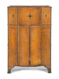 A Continental Leather-Veneered Stick and Umbrella Stand