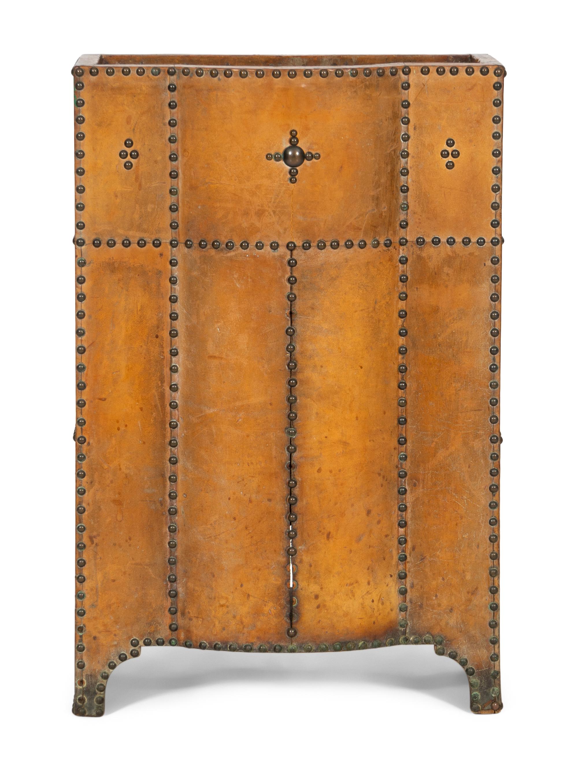 A Continental Leather-Veneered Stick and Umbrella Stand