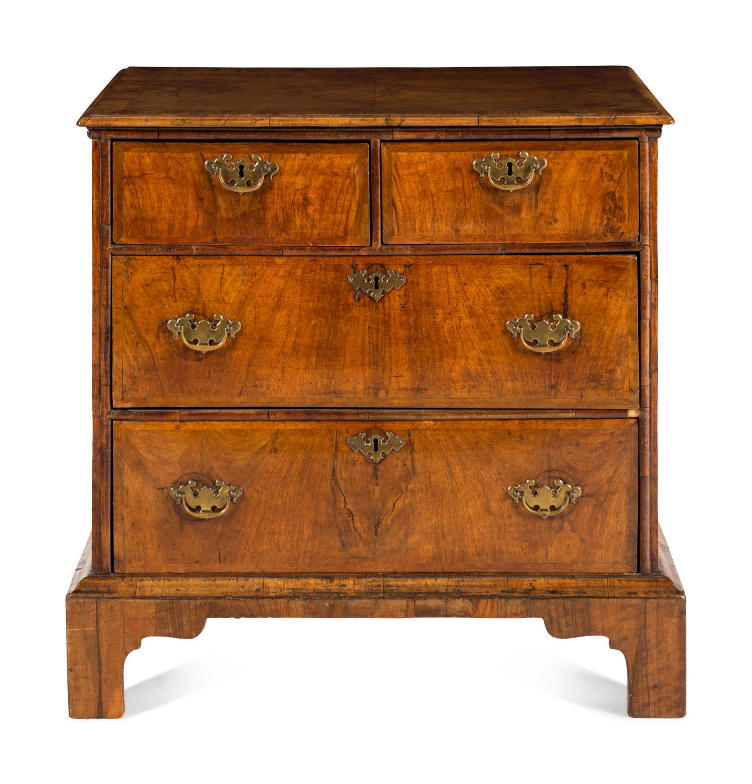 A George II Walnut Chest of Drawers