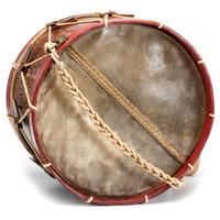 Civil War painted US regulation eagle drum with sticks. Manufactured by C.M. Zimmerman, Philadelphia, PA.