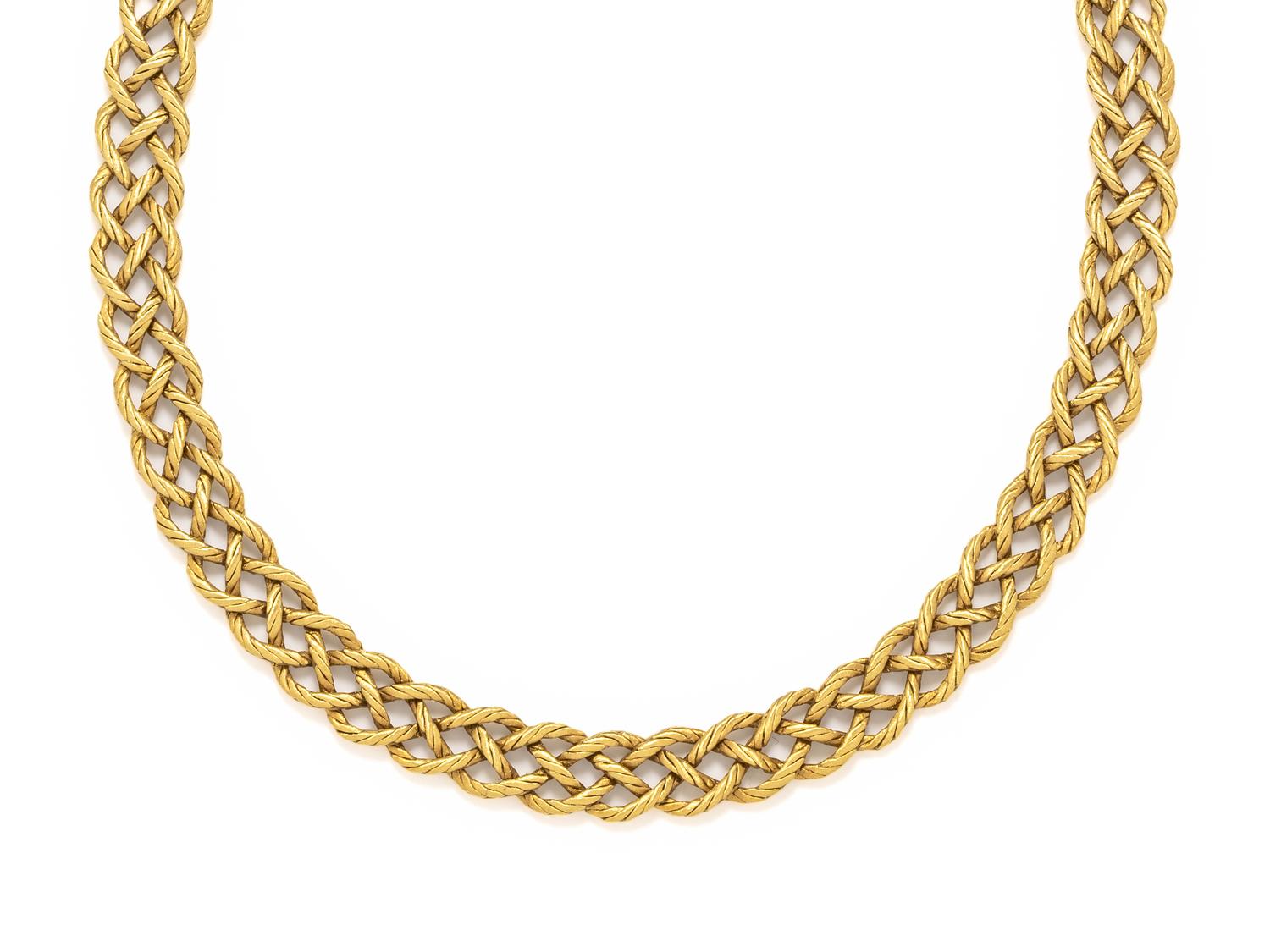BUCCELLATI, YELLOW GOLD ‘CREPE DE CHINE’ NECKLACE
