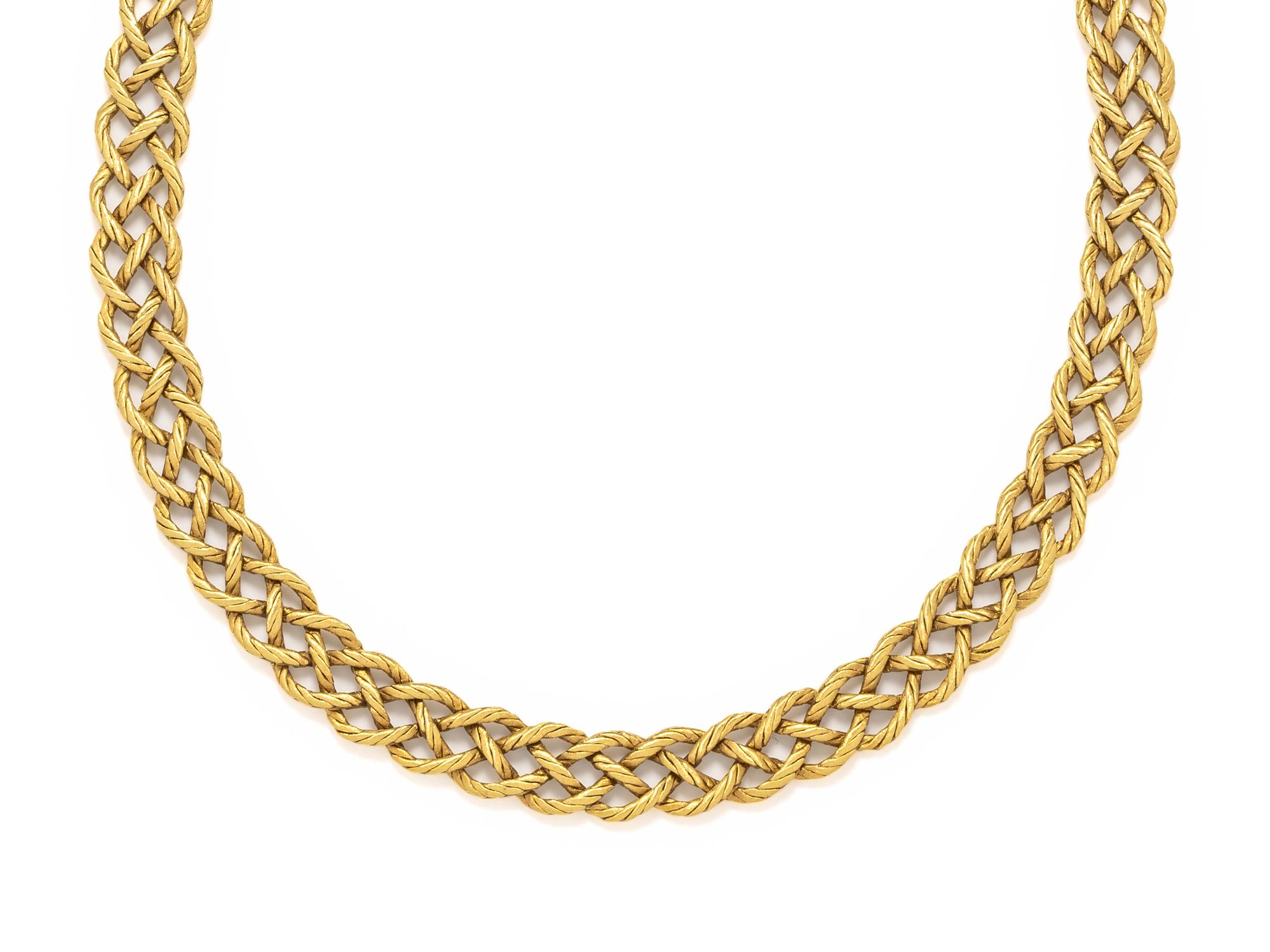 BUCCELLATI, YELLOW GOLD ‘CREPE DE CHINE’ NECKLACE