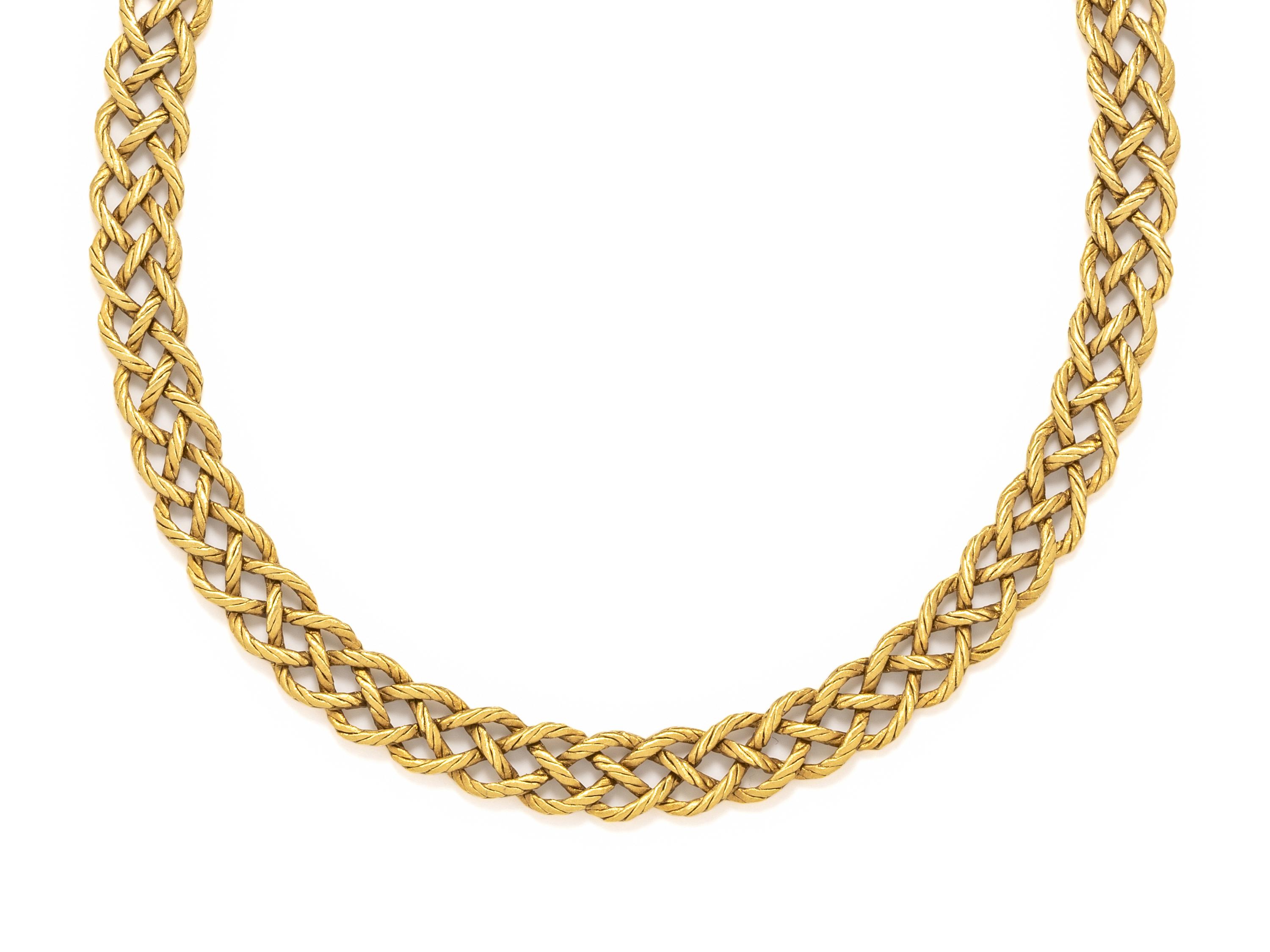 BUCCELLATI, YELLOW GOLD ‘CREPE DE CHINE’ NECKLACE