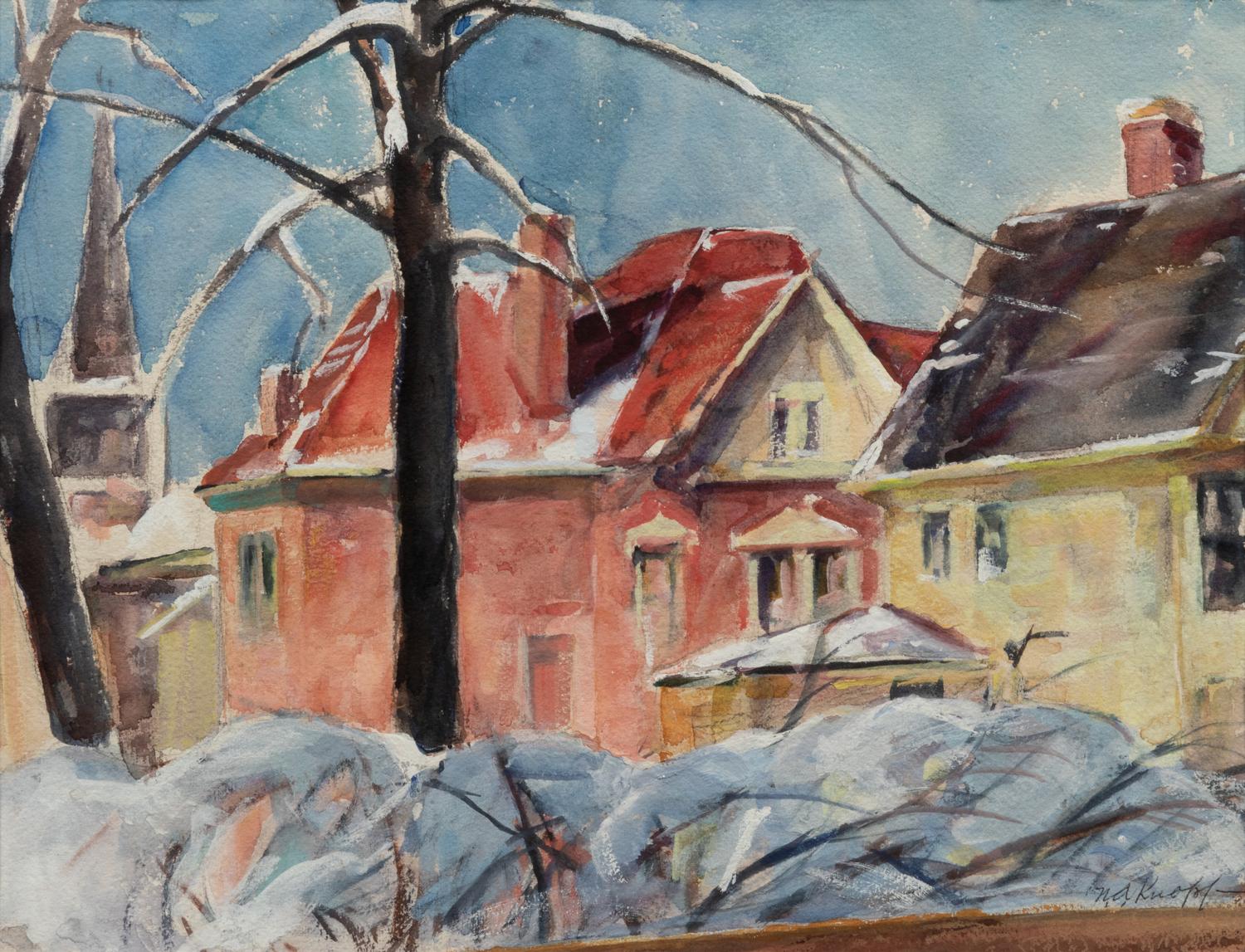Houses in Winter from Clay Avenue in Jacksonville