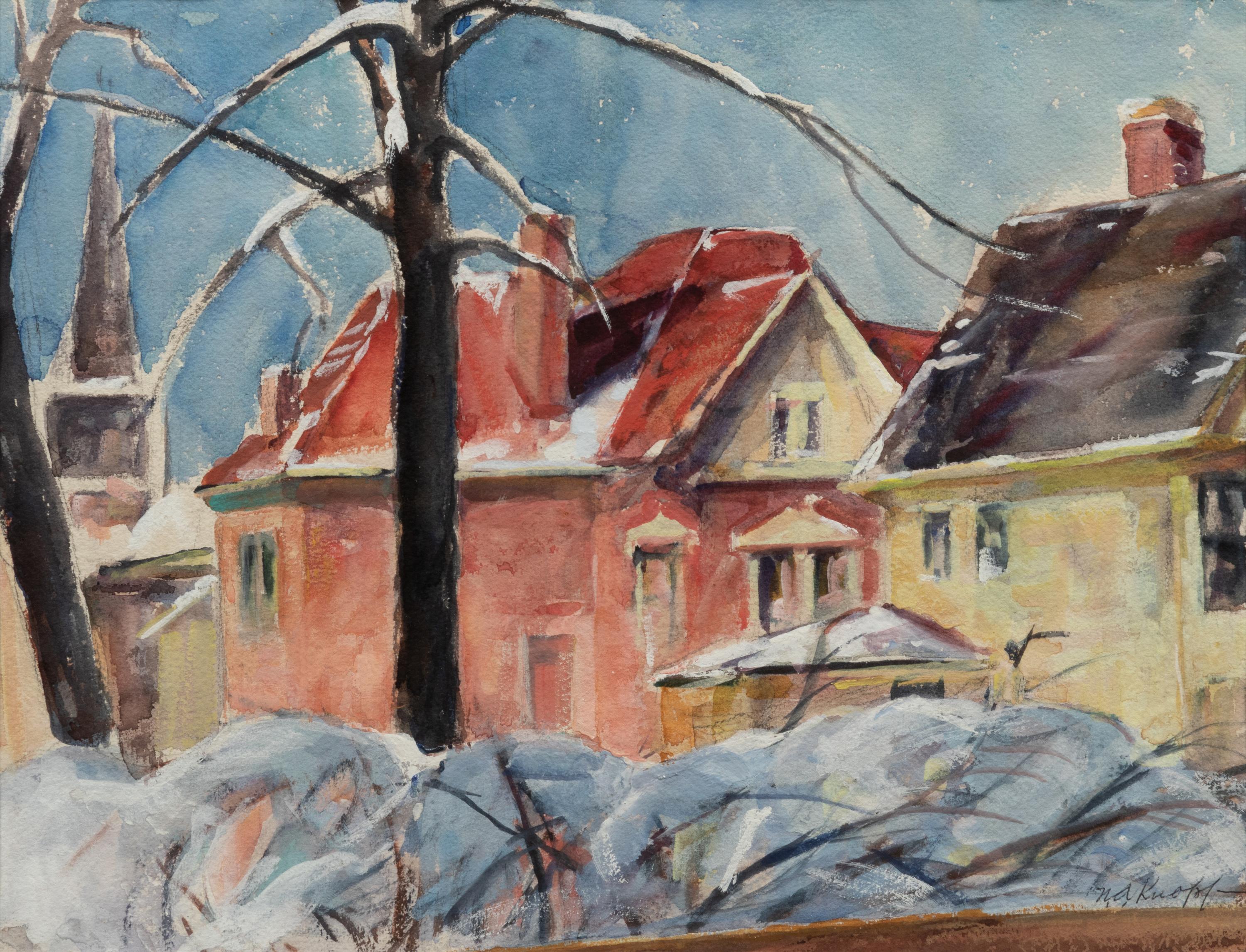 Houses in Winter from Clay Avenue in Jacksonville
