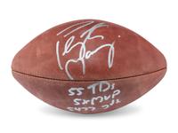 A Peyton Manning Signed Autograph Wilson Official NFL Football With Multiple Inscriptions