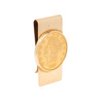 TIFFANY & CO, YELLOW GOLD COIN MONEY CLIP