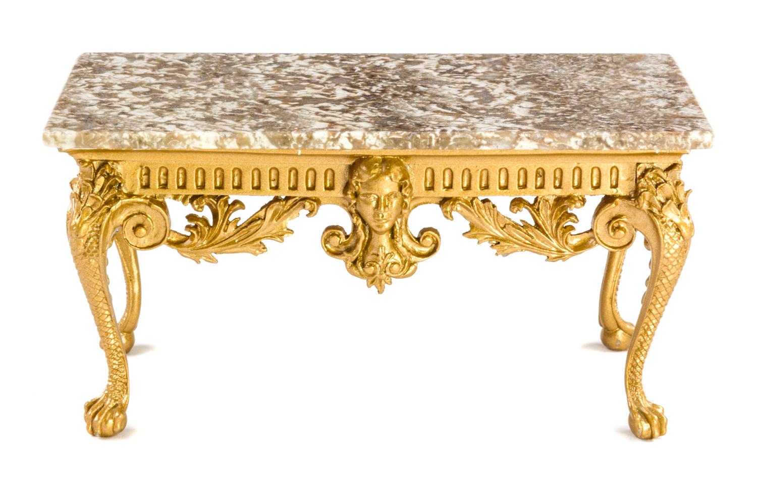 A Neoclassical Style Center Table Height 2 1/4 x width 4 3/8 x depth 2 1/2 inches.
