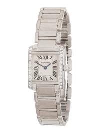 CARTIER, REF. 2403 18K WHITE GOLD 'TANK FRANCAISE' WATCH